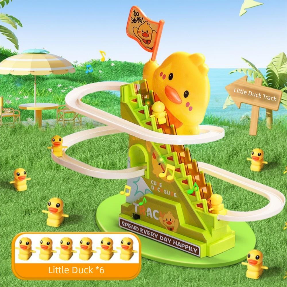 Yellow Little Duck Slide Toy 6PCS Ducks Developmental Toys Ducklings Climbing Stairs Toy Gift 1 Song