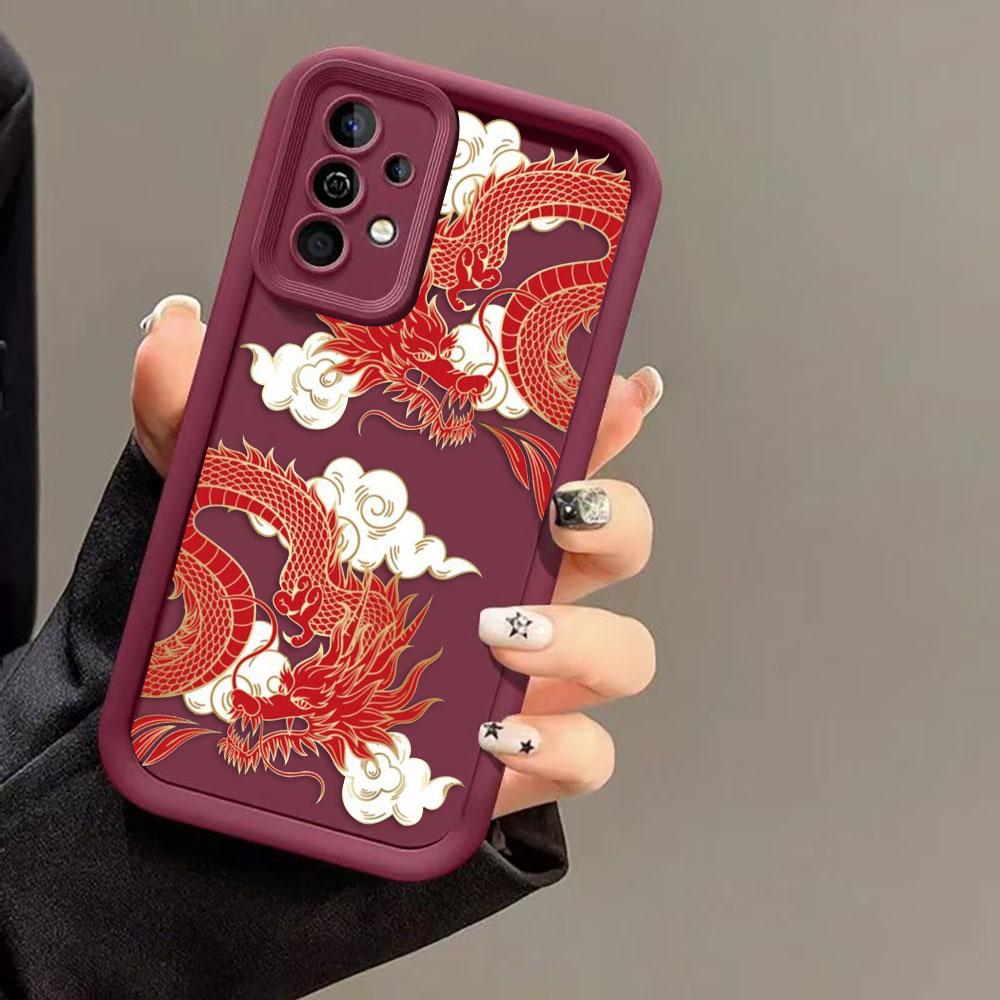 Fashion Dragon Pattern Phone Case For Samsung Galaxy S26 S25 S24 S23 S22 S21 FE S20 ULTRA PLUS TPU Case Shockproof Cover Shell