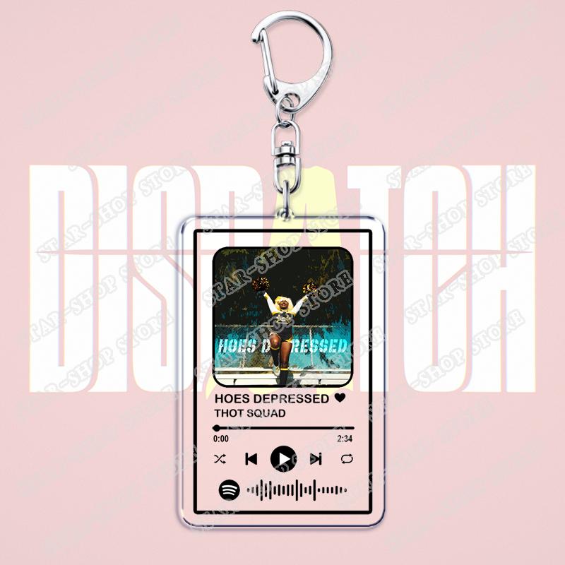 

Hot Game Original Soundtrack Music Keychains for Women Accessories Bag Radio Savage Songs Gaming Keying Jewelry Fans Gamer Gifts
