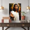 Jesus mit ausgestreckter Hand, Moderner Klassischer Kunstdruck für Zuhause, Büro, Schlafzimmer, Esszimmer-Dekor - Perfektes Geschenk zum Muttertag