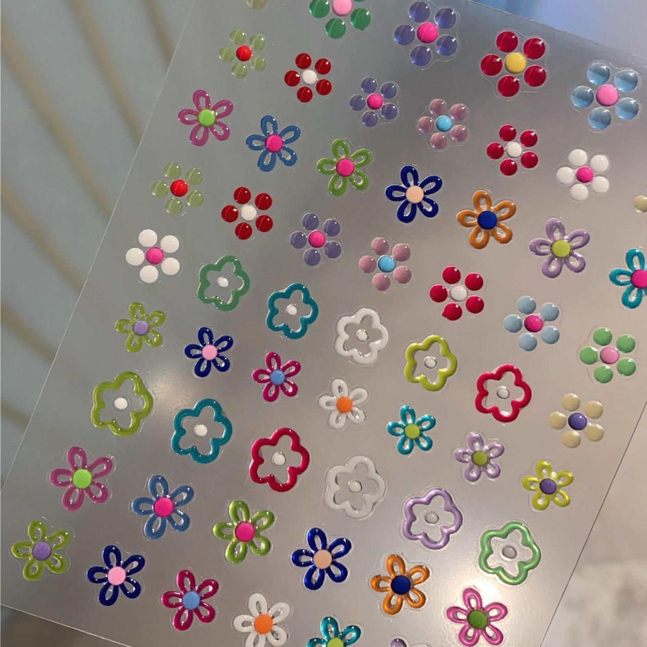 

Новые наклейки для ногтей Dopamine Girls, японские конфетные цвета, маленькие радужные тюльпаны, граффити, пятиконечная звезда, палец T201-Cute Jelly