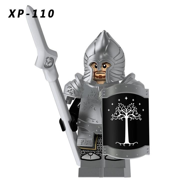 Medieval  Lord of Rings Series Gondor Soldiers Action Figures Model Small Particles Building Blocks Kids Toys Birthday Gifts