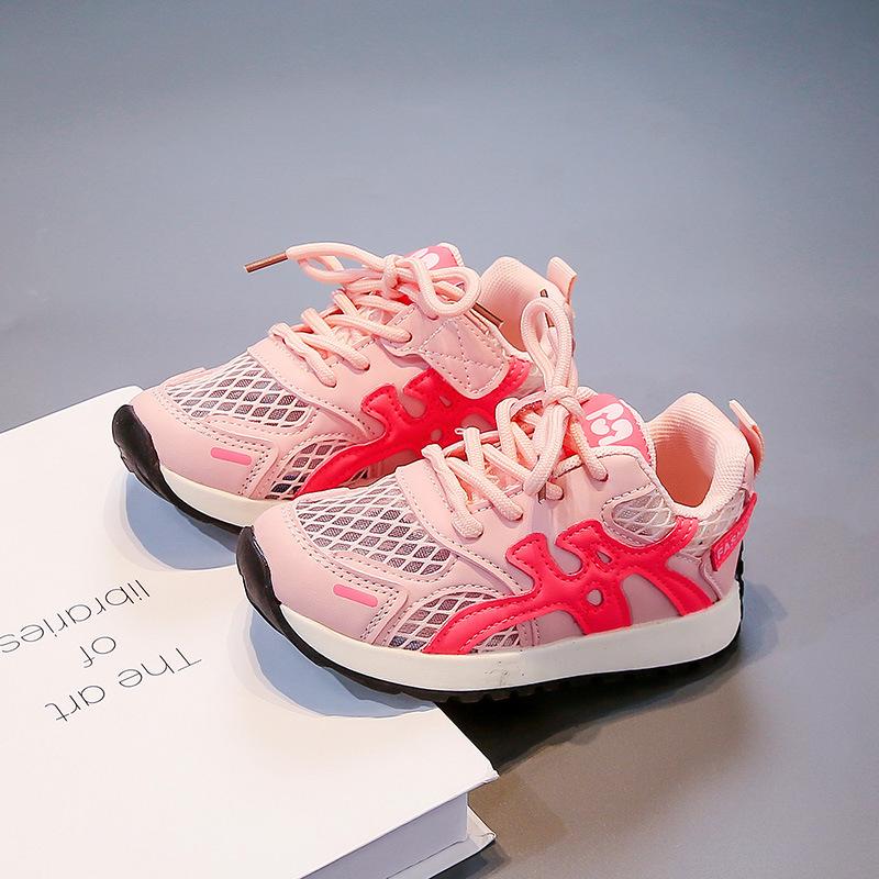 Popular single net breathable sports shoes 2025 summer new fashion versatile boys baby casual shoes girls single shoes