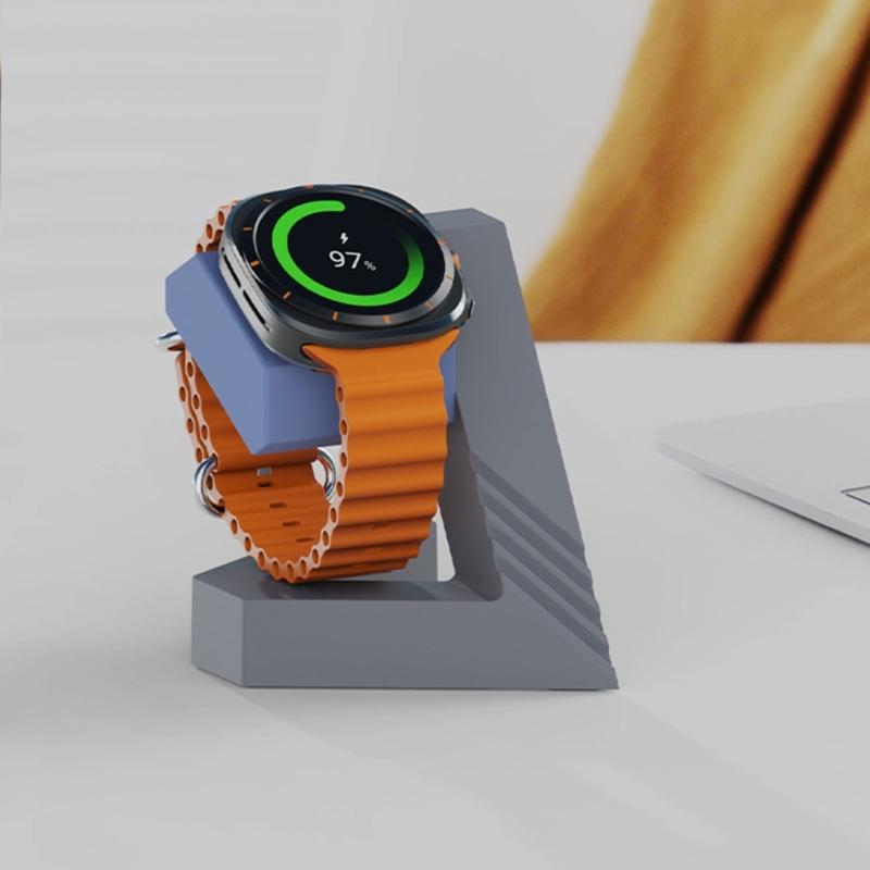 Smartwatch Charger Holder Power Adapter Geometric Charging Bracket Station Base Suitable For Watch 7/6/5 Wearable Device
