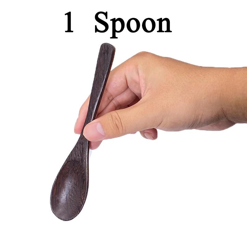 Hot Natural Coconut Bowl Set 12-15cm Wooden Salad Ramen Bowl Coconut Wood Spoon Set Coco Smoothie Kitchen Tableware Coconut Bowl