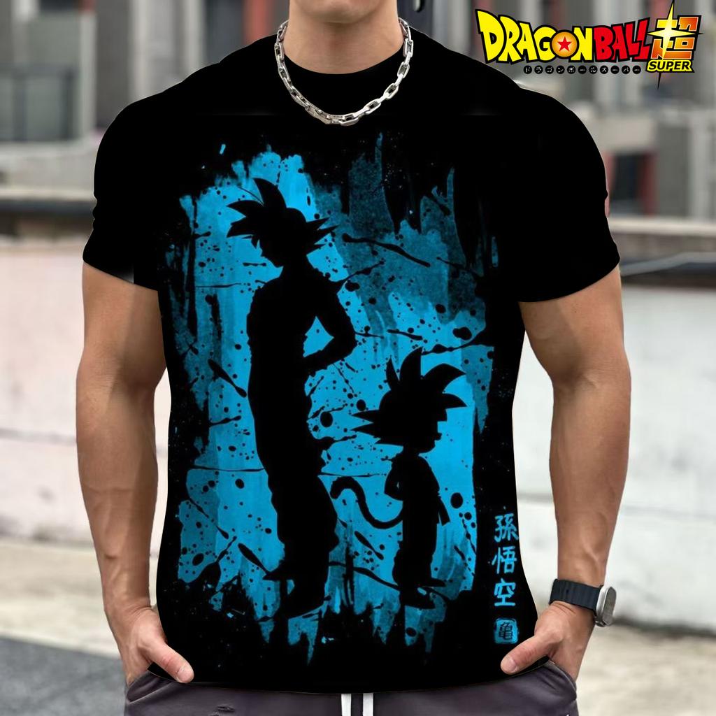 Summer Dragon Ball Cartoon Cartoon 3d Printed T-Shirt Top Broli Begita Wu Empty Short Sleeves For Men And Children Short Sleeves