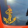 Fishing boat anchor Decals & Bumper creative&funny stickers for cartoon fans&lover,high quality for car trucks motorcycles