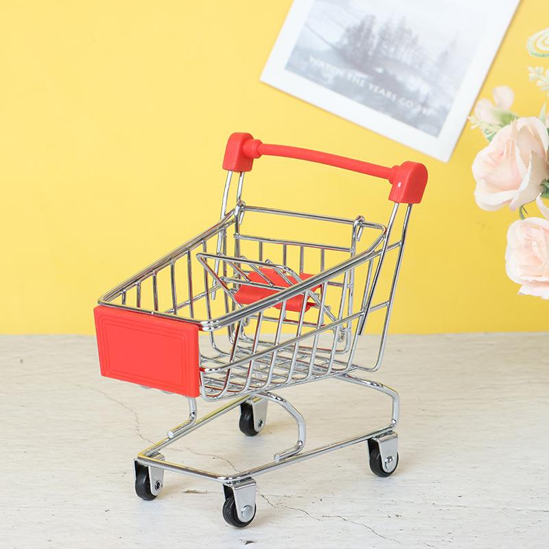 1 Pcs Mini Shopping Cart Supermarket Handcart Shopping Cart Storage Toy