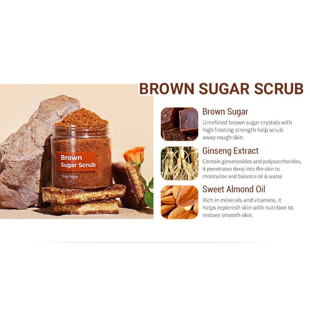 Smoothing Body Scrub – Turmeric, Coffee, Matcha, Brown Sugar & Salt Blend, Deeply Cleansing for Daily Skin Care