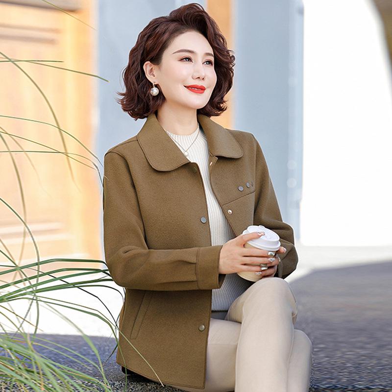 

Весеннее шерстяное пальто 2025 для женщин среднего возраста - Стильный короткий топ для мам в возрасте 40-50 лет 5XL (145-165 jin)