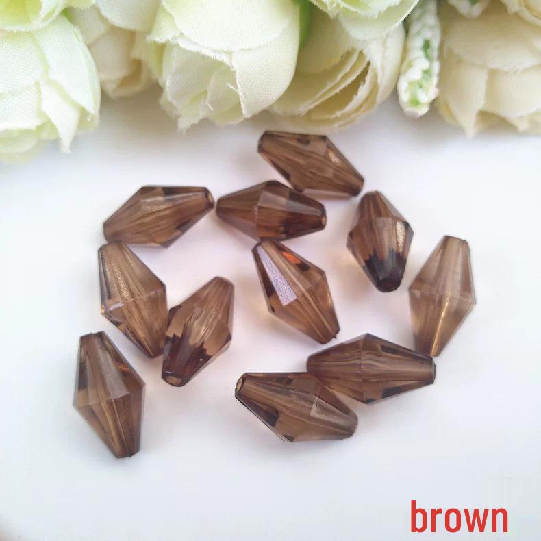 DIY Acryl Transparent Doppelspitzige Reiskörner für Schmuck und Gardinendekoration (7x19mm)