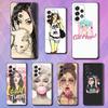 Fashion Girls For Samsung Galaxy S25 S24 S23 Ultra S22 S21 Plus S20 Black Soft Silicone Protective Case
