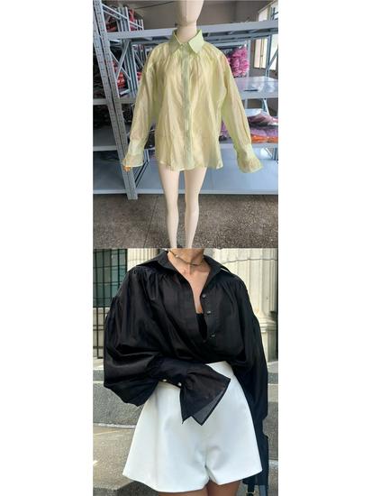 Moda Autunnale Donna 2026: Camicia a Manica Lunga Monocolore con Revers Ampio Stile Europeo & Americano