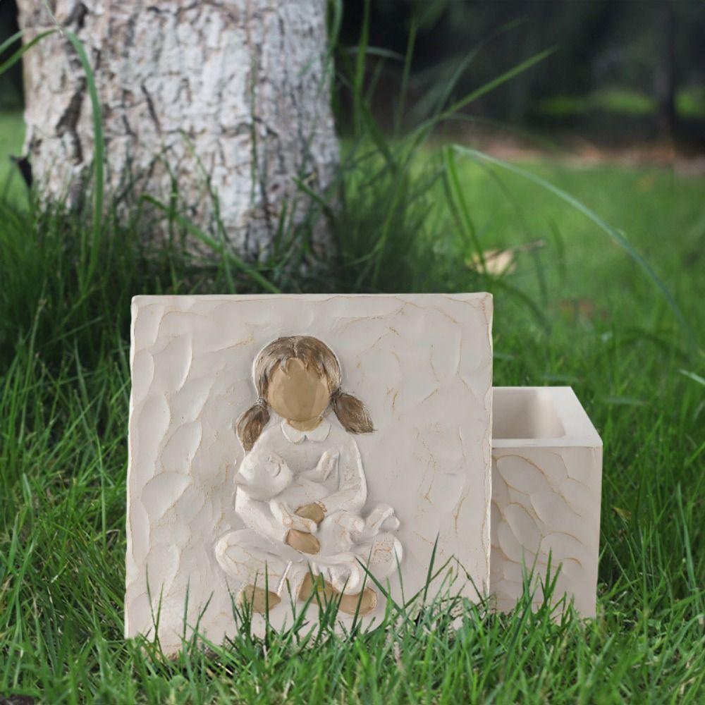Cartoon Pet Coffin Box Universal Cat Memorial Box Creative Resin Pet Urn  Pet Supplies