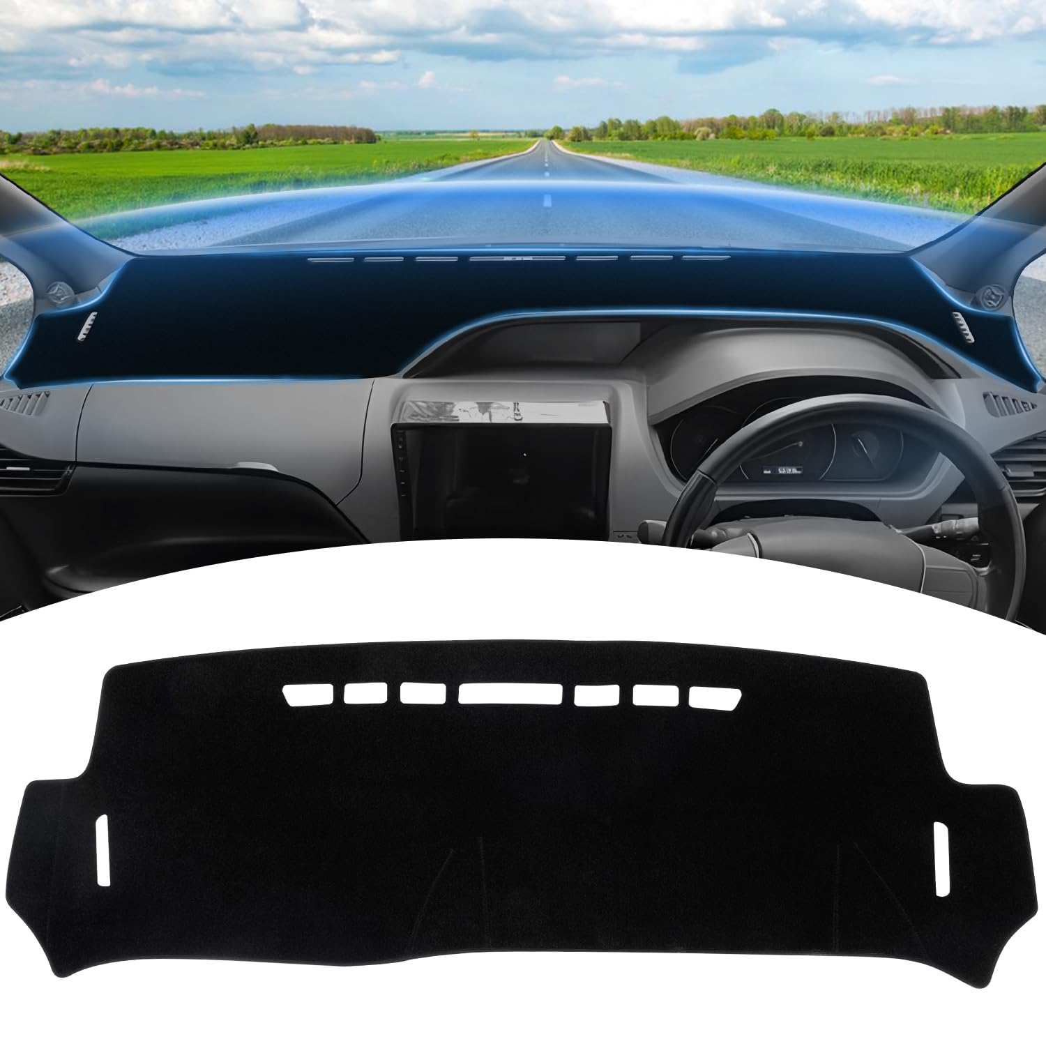 

GIMUYA Toyota 80 Series Voxy Noah Esquire Dashboard Mat NOAH ESQUIRE 80 January 2014 Custom Designed for Vehicles Interior Custom Sun Black 1 Piece