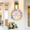 Wooden Welcome Door Sign Pendant Colorful Happy Easter Wall Decor  Party Favors