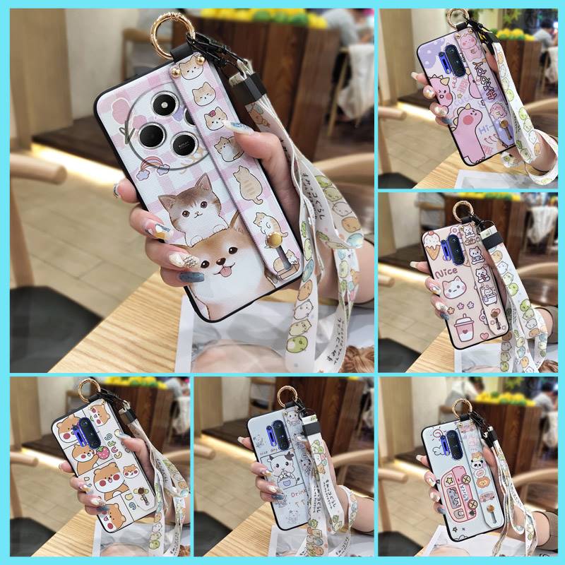 Soft Case Wristband Phone Case For Redmi 14C 4G/14R 5G/A3 Pro 4G/POCO C75 Protective Shockproof Cartoon Waterproof Cute