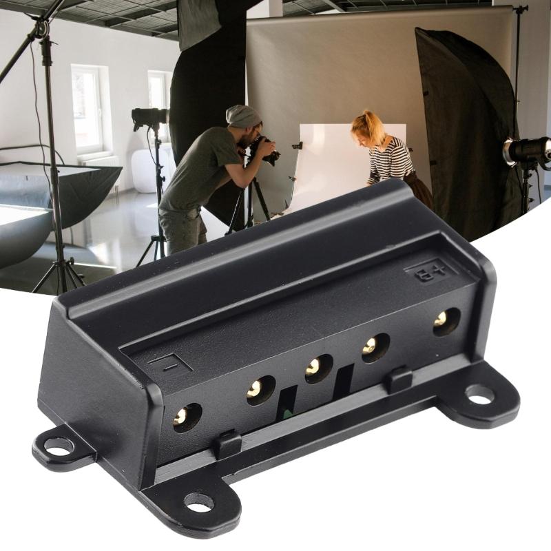 V Mount Battery Holder High Compatibility Metal Five-pin for Video Equipment Stable Power Supply Overload Protections