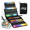 [Popularly Used by Professionals] Acrylic Marker 80 Color Set, Brush Type, Full Set, Water-based, Highly Colored, Odorless, DIY, Adult Coloring Book,