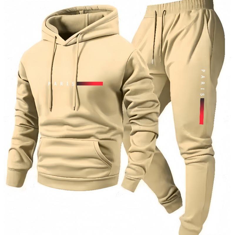 Unisex European Size Paris Letter Print Hoodie & Tracksuit