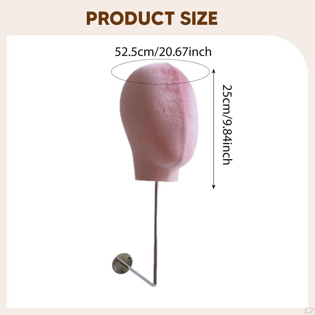 Mannequin Head Model Hat Display Stand Holder Salon Barbershop Shopping Mall Wall Mounted