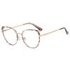 Stylish Blue Light Blocking Glasses Women Trendy Oval Metal Frame Computer Reading Eyewear +2 +3 Hyperopia
