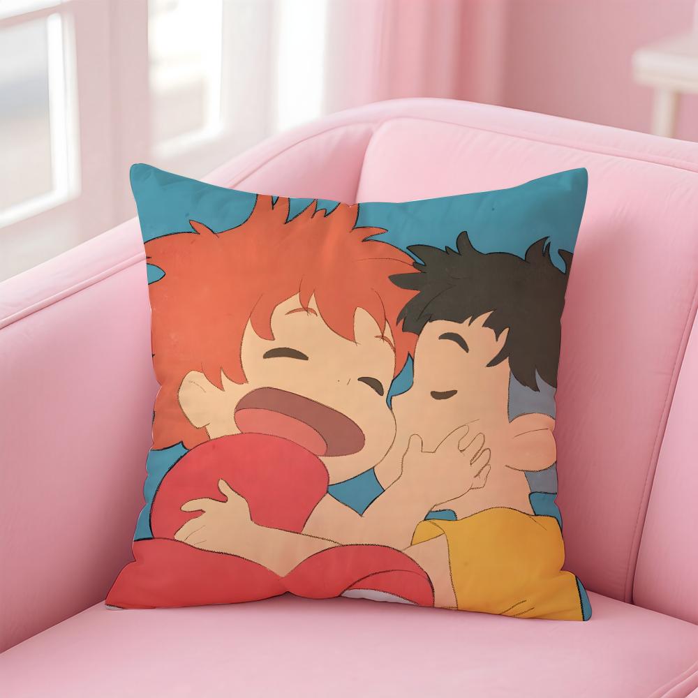 PPonyo Cushion Cover Pillow Case Soft Friendly Fabric Concealed Zipper