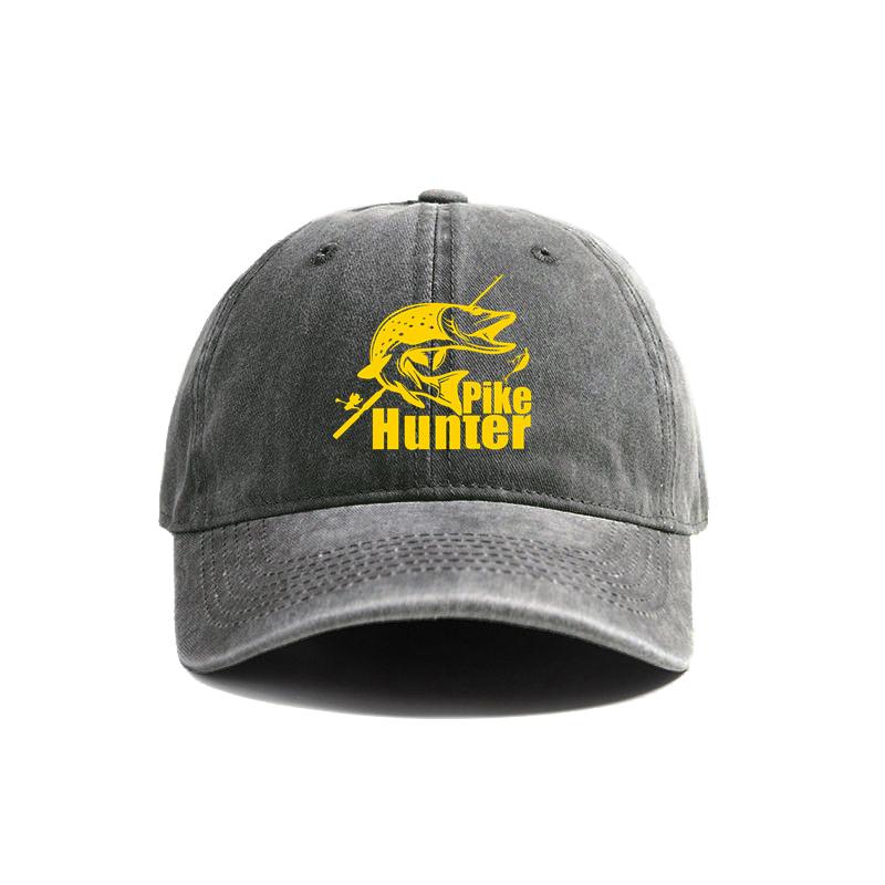 Pike Hunter Basebollkeps Sliten Keps Fiskare Unisex Fiske Unisex Retro Utomhus Sommar Justerbar Hatt MZ-168