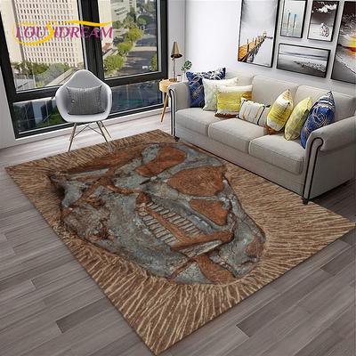Animal Fossil Dinosaur 3D Series Carpet HD Rug for Home Living Room Bedroom Sofa Doormat Decor,kids Area Rug Non-slip Floor Mat