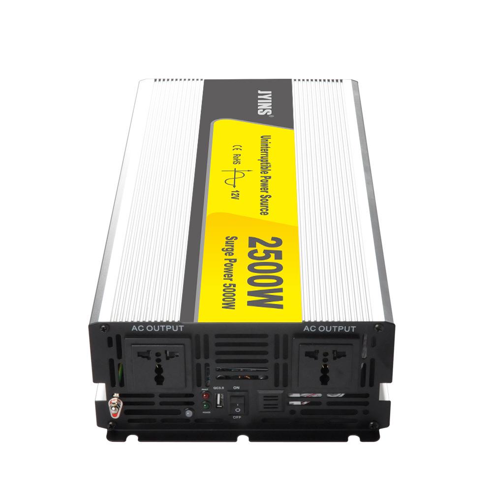 2500W 12V To 220V Pure Sine Wave Inverter with Charger for Solar/Car/UPS, High Efficiency, Energy Saving