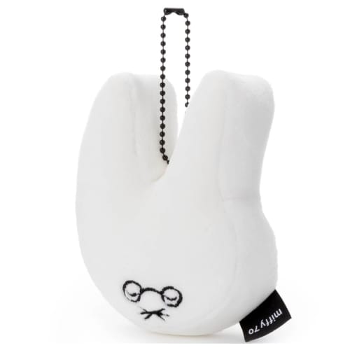 Bruna miffy70th Nineche Design Mocchi-Mocchi-Style Face Mascot Daddy Plush Toy, Approximately 12cm Tall