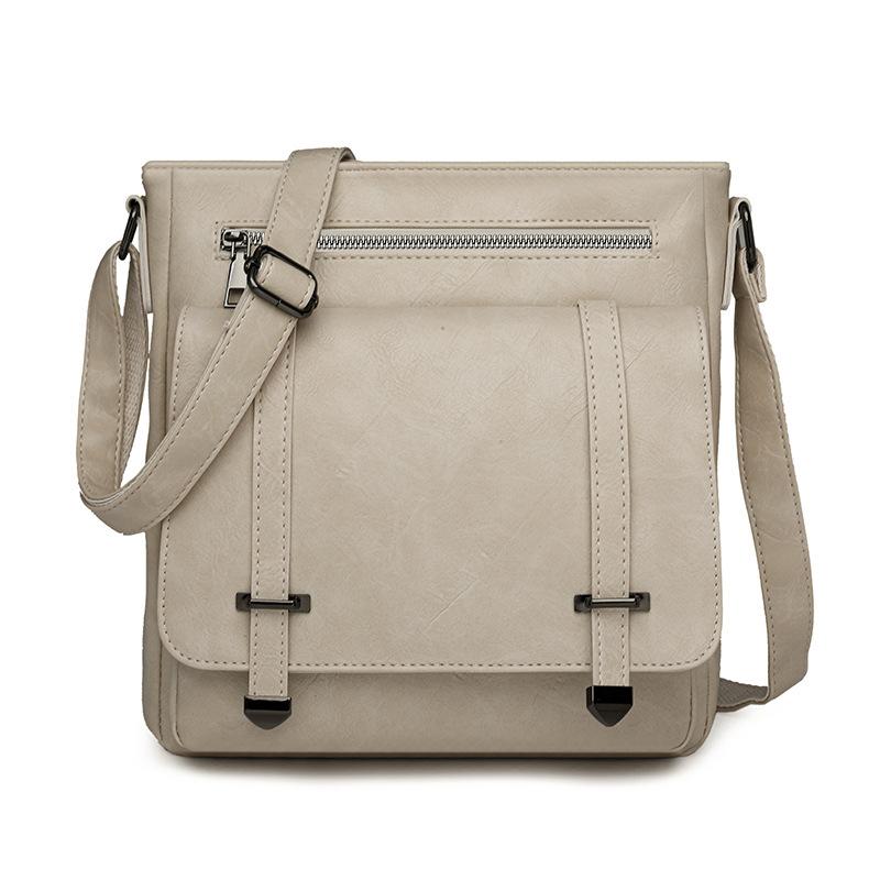 Women's Shoulder Bag Large Capacity Business Commuter Crossbody Bag Retro Messenger Bag PU Small Square Bag