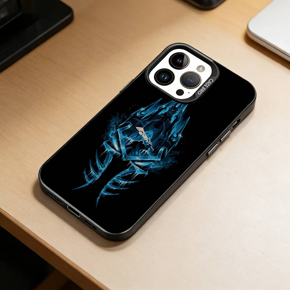 Hra-W-World of W-Warcraft Pouzdro na telefon Pro iPhone 17,16,15,14,13,12,11 Plus,Pro Max,XS,Barevný Stříbrný Černý Kryt