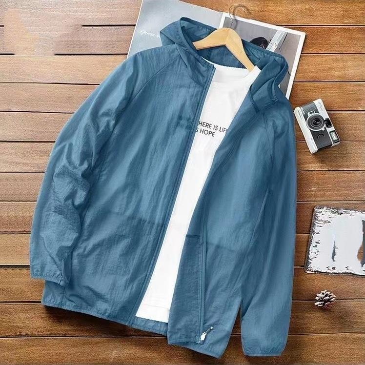 Summer Sun Protection Clothing for Men and Women Ice Feeling Light and Breathable Ice Silk Large Size Men's Sun Protection Clothing Jacket