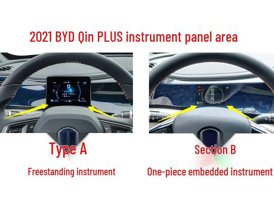 BYD Qin PLUS Carbon Fiber Gear Shift Stickers for 21 Models - Interior Protection and Decoration