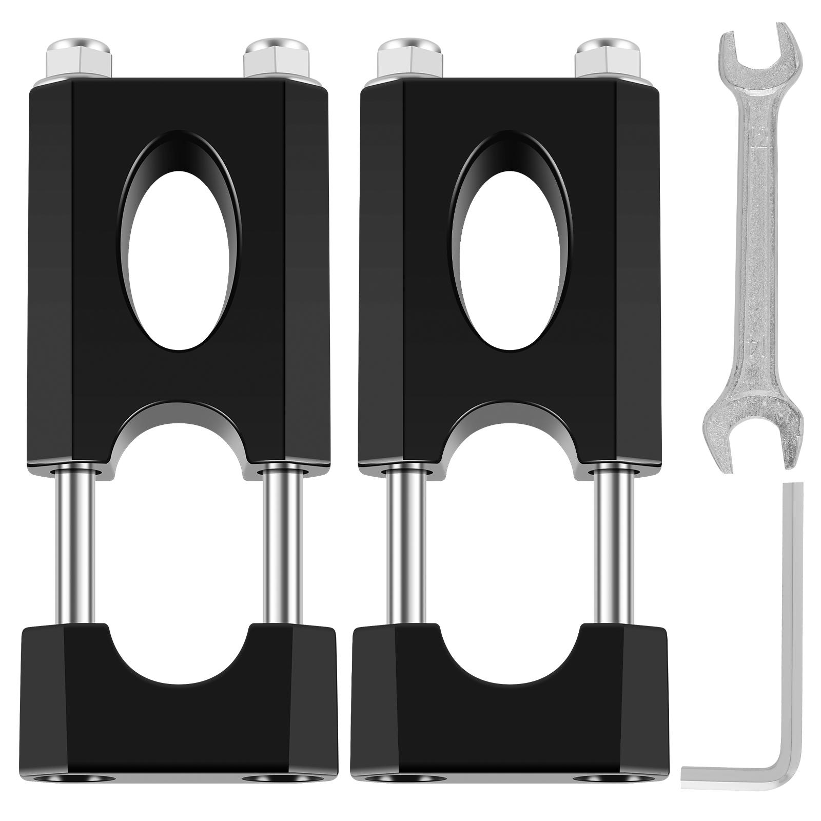 

2Pcs Bike Handlebar Risers 7/8inch Bike Handlebar Mount Clamp Aluminium Alloy Bike Handlebar Mount Clamp Riser for Dirt Pit Bike чёрный