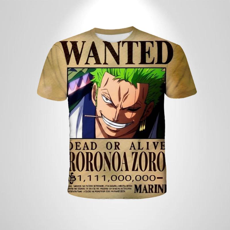 Wendy4 Jongens Eendelig T-shirt Anime Jongen Losse T-shirts heren Tops cool Kleding Zomer Mode Heren Korte Mouw Casual T-shirts 130