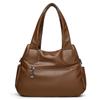 Soft Leather Large Capacity Shoulder Bag Middle-Aged Women's Bag Mother's Bag Commuter Multi-Pocket Crossbody Bag
