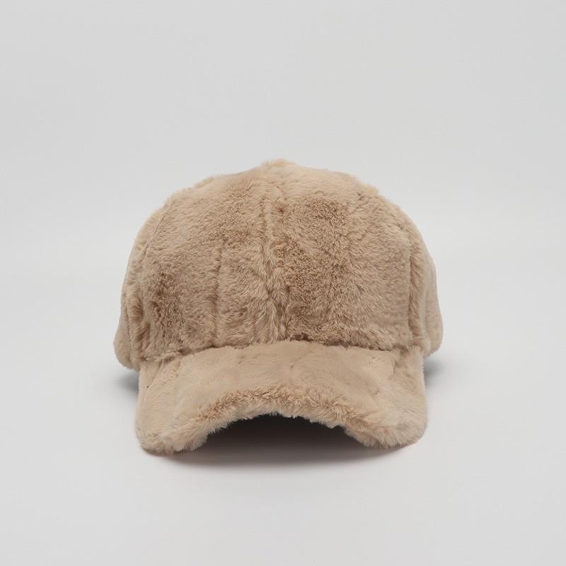 Wintermützen für Damen Baseballkappe Verdickte Kunstpelzmütze Damen Outdoor Sonnenschutz Warmhalten Einfarbig Verstellbar Gorras Casquette