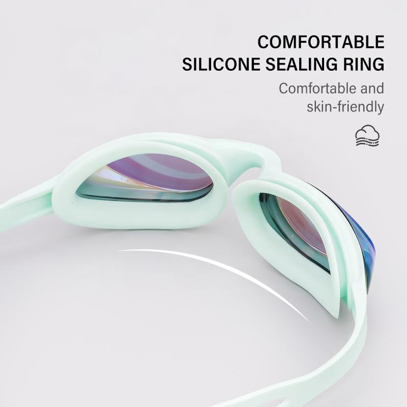 YL1100 Swimming Goggles Silicone Strap Competition Swimming Glasses Anti-fog Lens Integrated Nose Bridge Swim Goggle for Adult