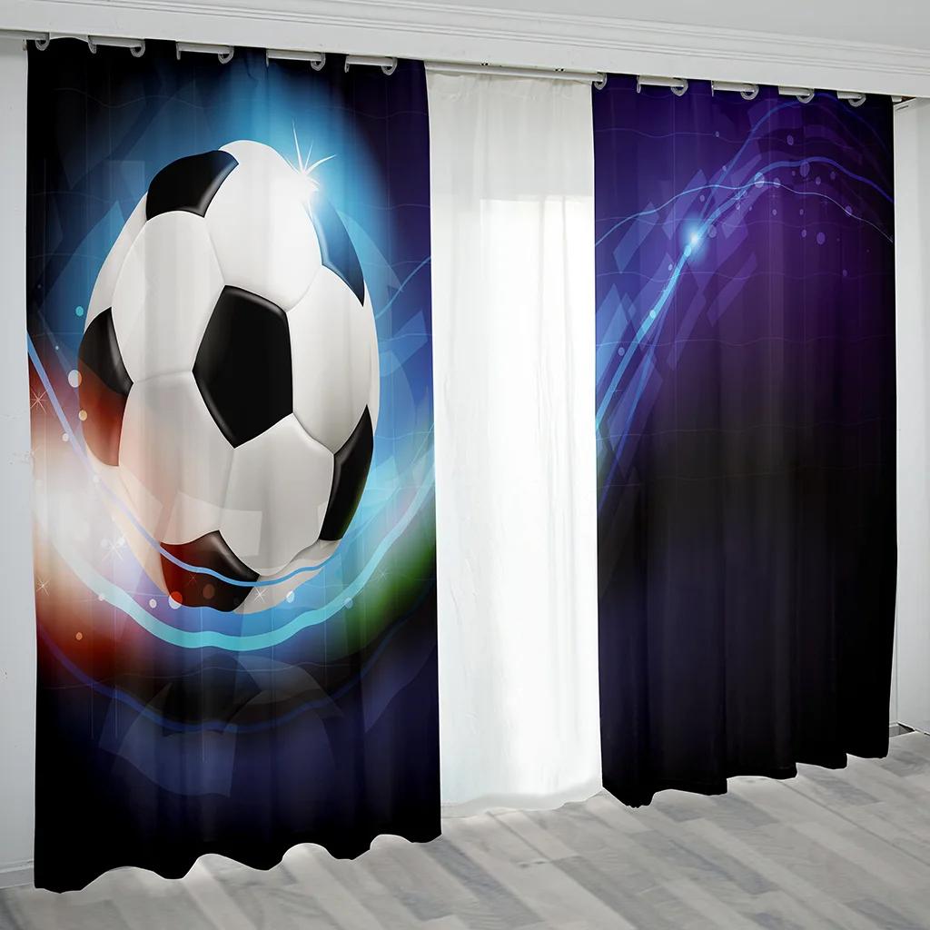 

Современная лестница Футбольный зал Футбол Тонкие окна Шторы для детей Детская спальня Гостиная Ванная комната Окна Кухня Дверь Дом W55 X H120cm X 2&Grommet Top