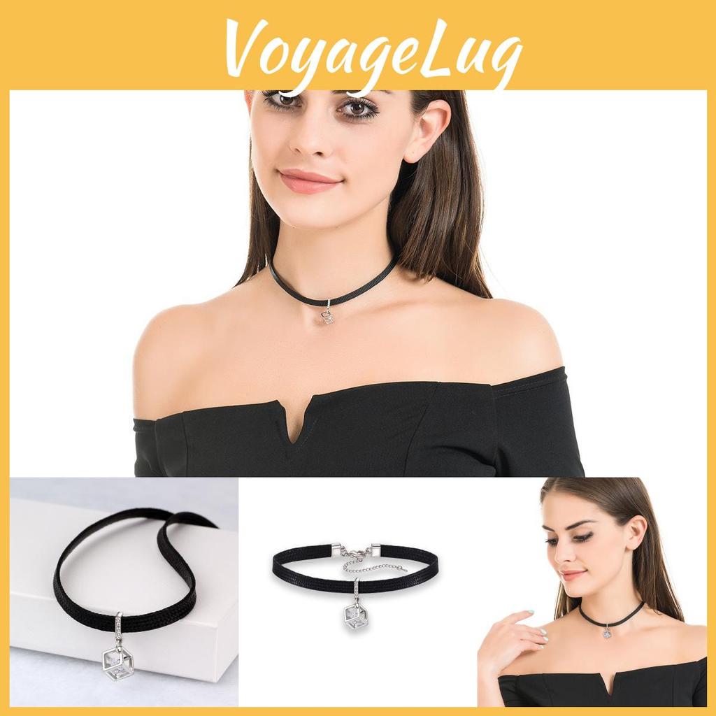 Elegant Love Cube Necklace For Women Stylish Choker Decorative Collar Chain For Neck
