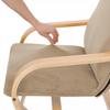 Finka Armchair Cover Beige Cappuccino Elastic Velvet [21Fd]