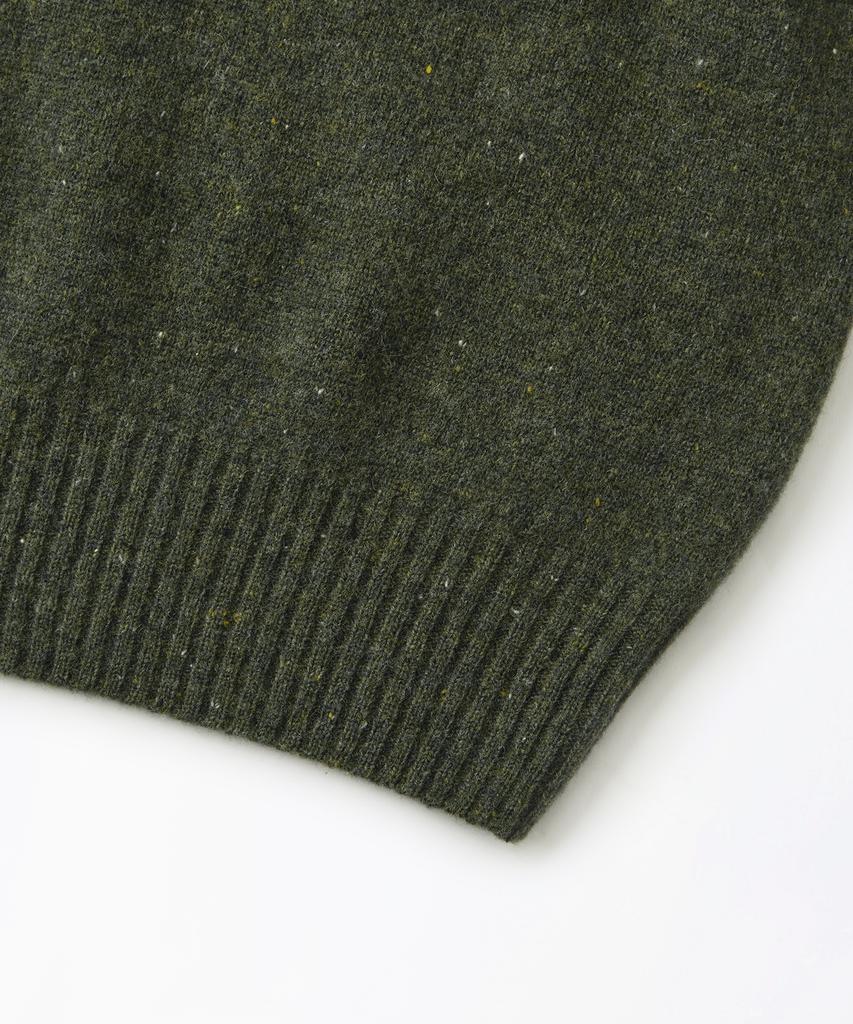 OUTSTANDING Pure Wool Wholegarment Knit_Melange Olive