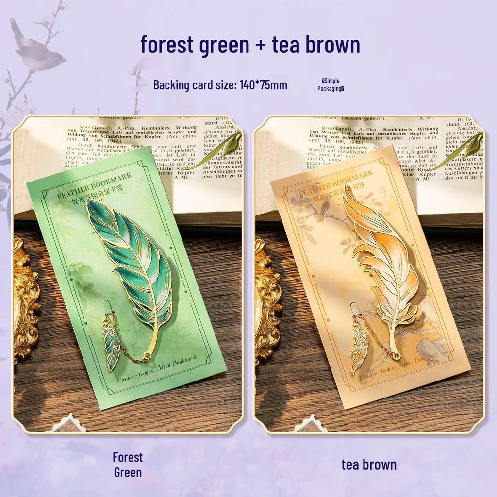 High-End Feather Bookmark Party Favors and Graduation Gifts for Classmates