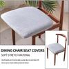 Plush Chair Seat Covers with Elastic Ties Removable Washable Anti-Dust Dinning Room Chair Protector Chair Seat Cushion Slipcover