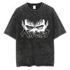 Berserk Guts Panel z Mangą Vintage Spłowiały Luźny T-shirt | Unisex Ciemna Fantastyka Anime Streetwear Koszulka