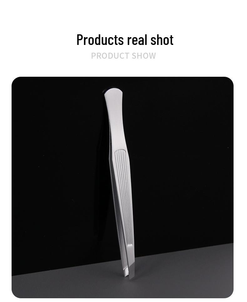 Multi-Use Stainless Steel Tweezers for Eyebrow Shaping, False Eyelashes, Facial Hair & White Hairs