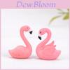 Niedlicher PVC-Flamingo-Tierfigur Schlüsselanhänger Und Kuchenaufsatz Miniatur-Dekoration