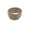 Spicy Girl Rhinestone Bracelet Adjustable Hip-Hop Bangle Jewelry Pu Leather Bracelet  Party